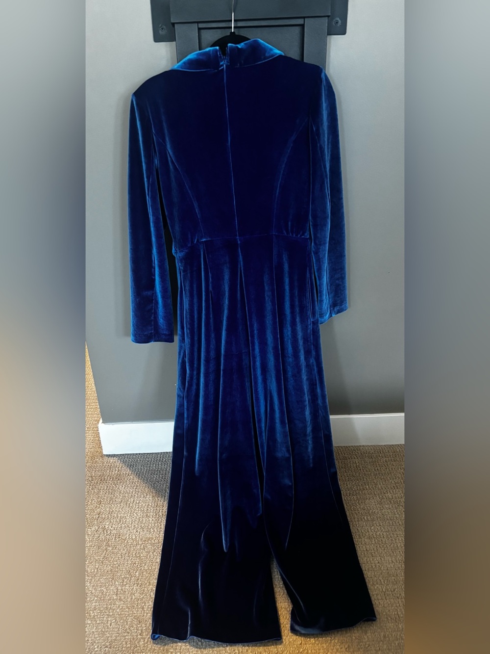Hutch Blue Velvet Suit Jumpsuit Size 6 - Picture 6 of 7